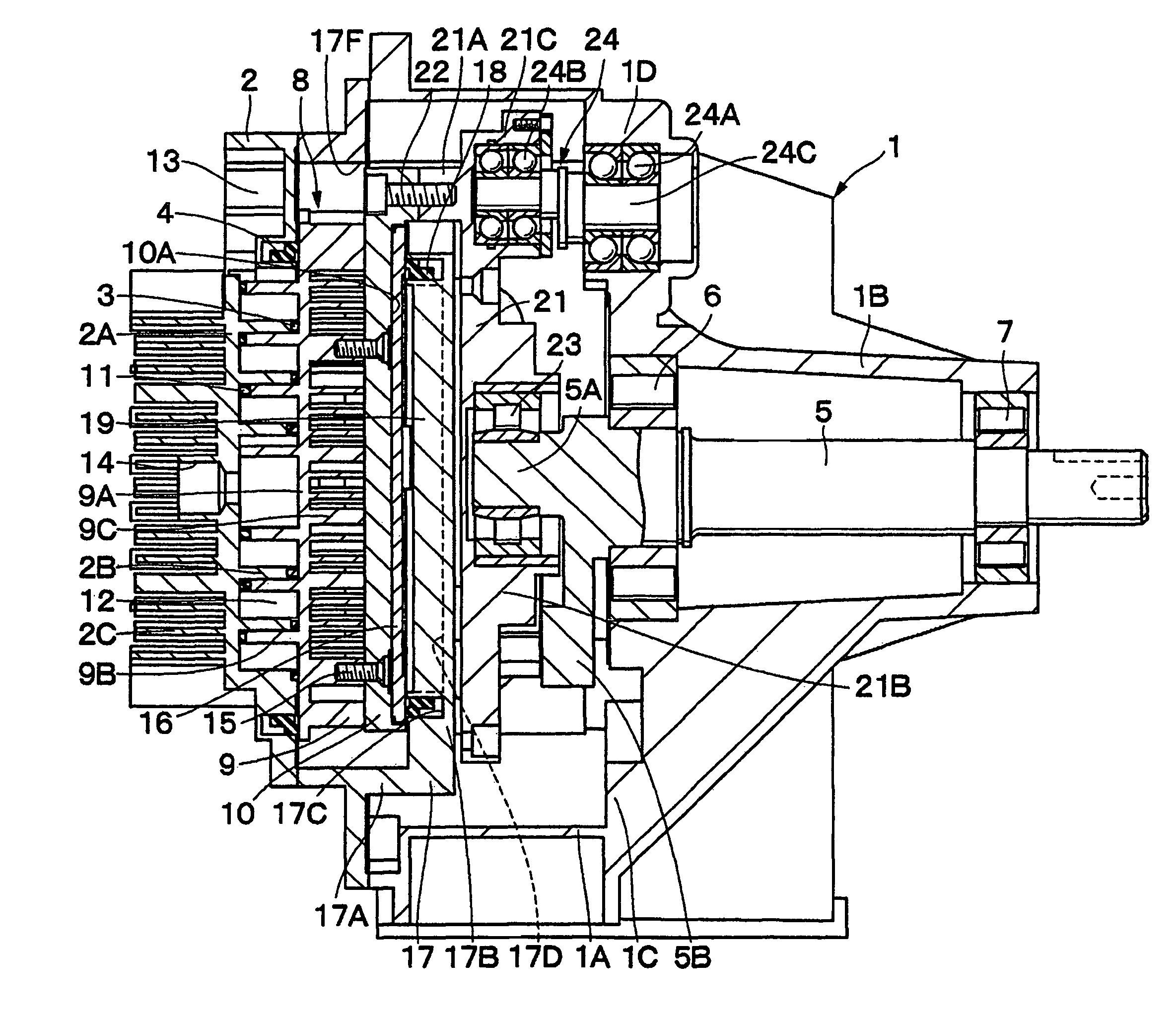 Scroll fluid machine including back-pressure chamber with increased pressure receiving area