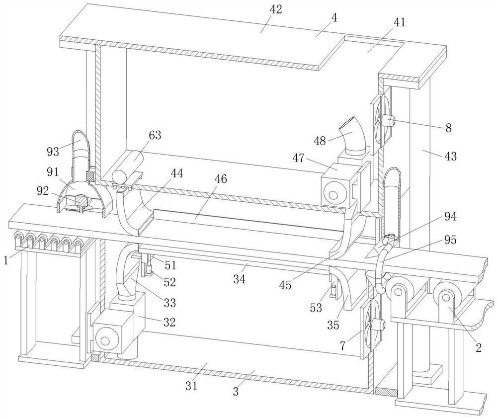 Rapid cooling and conveying device for immersed aluminum profile