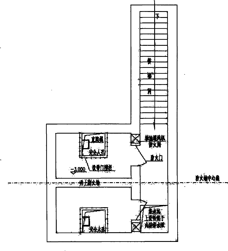 Entire-underground cable tunnel safety manhole being used also as ventilation shaft