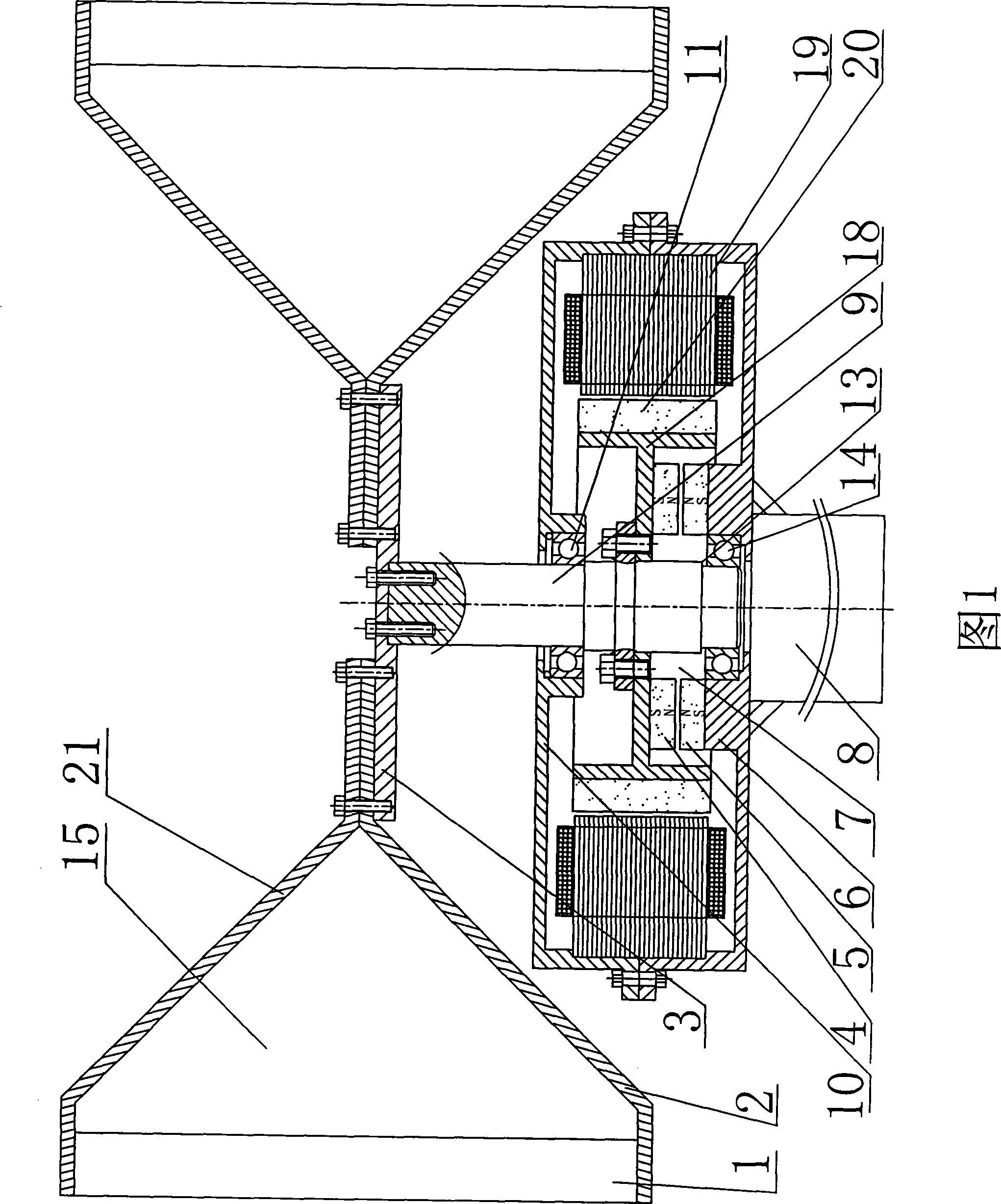 Vertical axis aerogenerator with magnetic suspension for reducing gravity force and frictional force