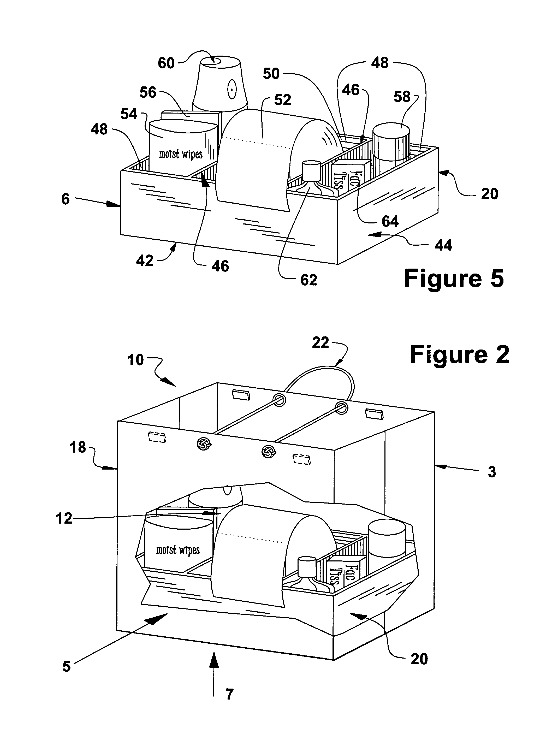 Traveler's hygienic tote