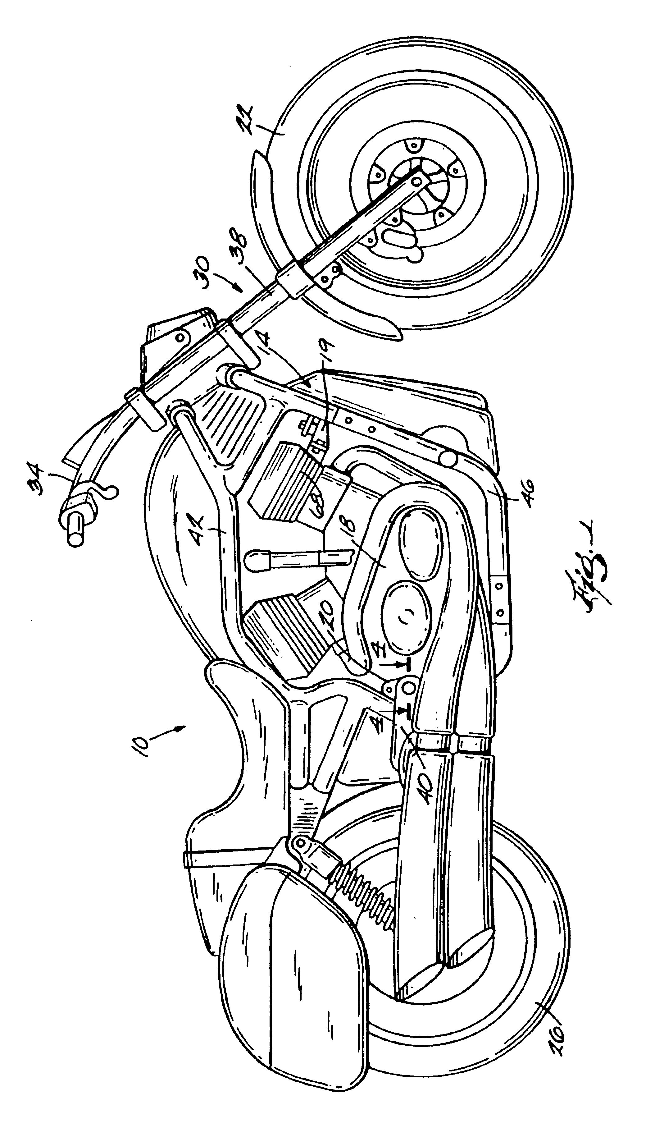 Motorcycle frame having removable portion