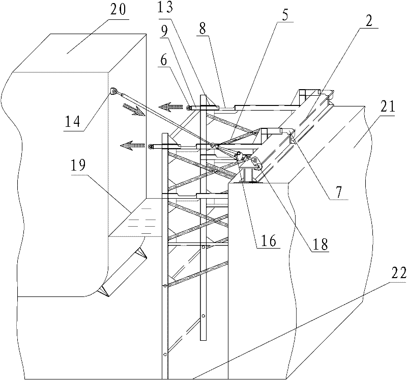 Unilateral positioning method for secondary docking of ship in dock