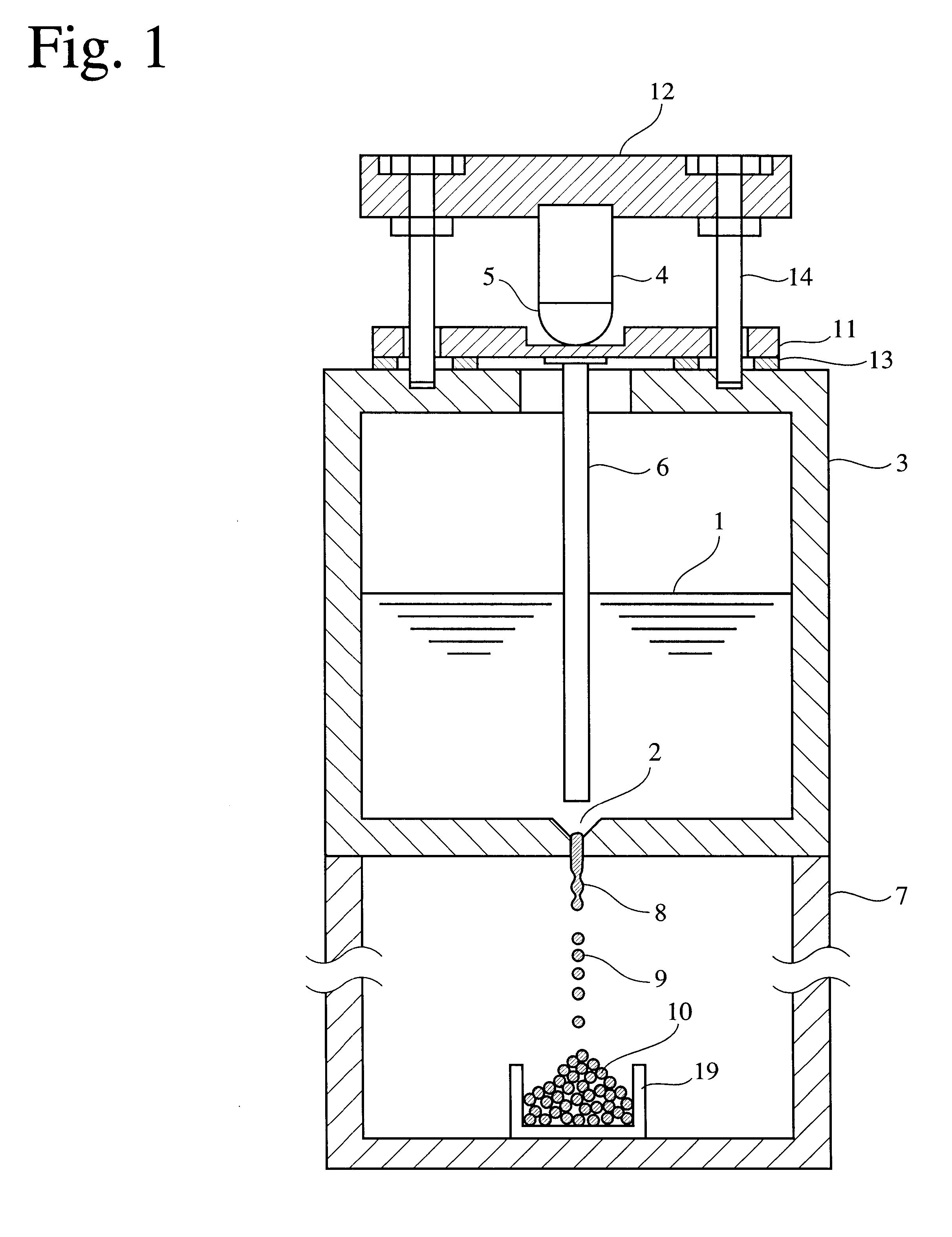 Apparatus for producing fine metal balls