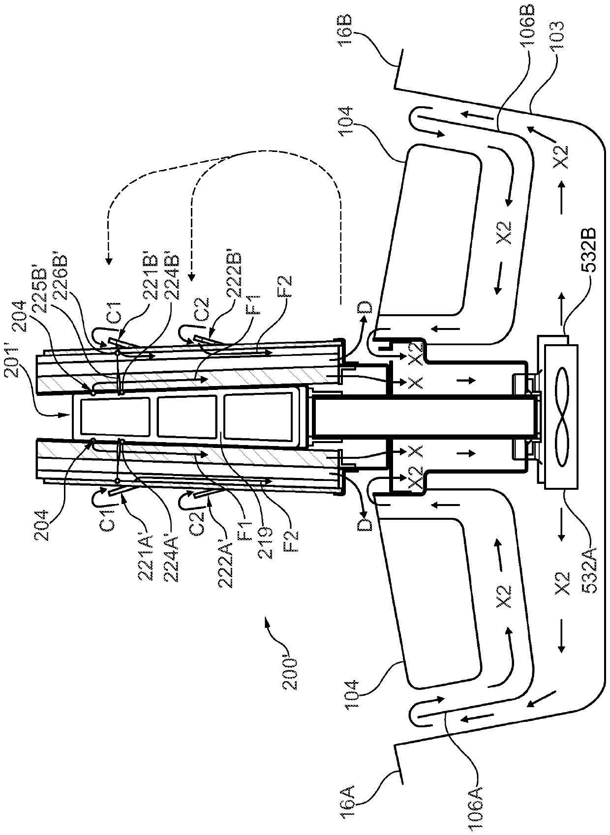 Improved refrigerated food station apparatus and cooling system for cooling the food station