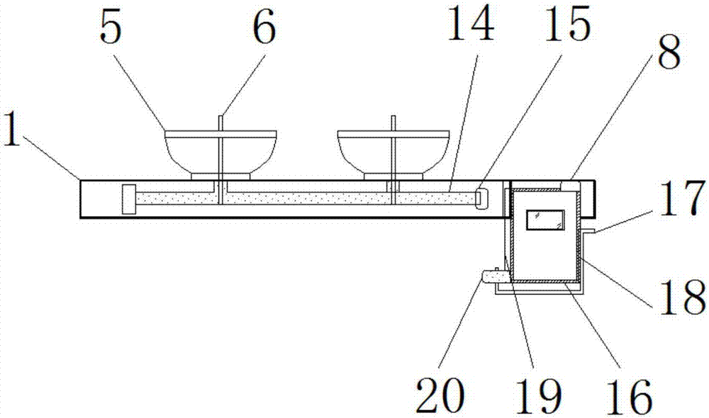 Conference table facilitating watering green plants