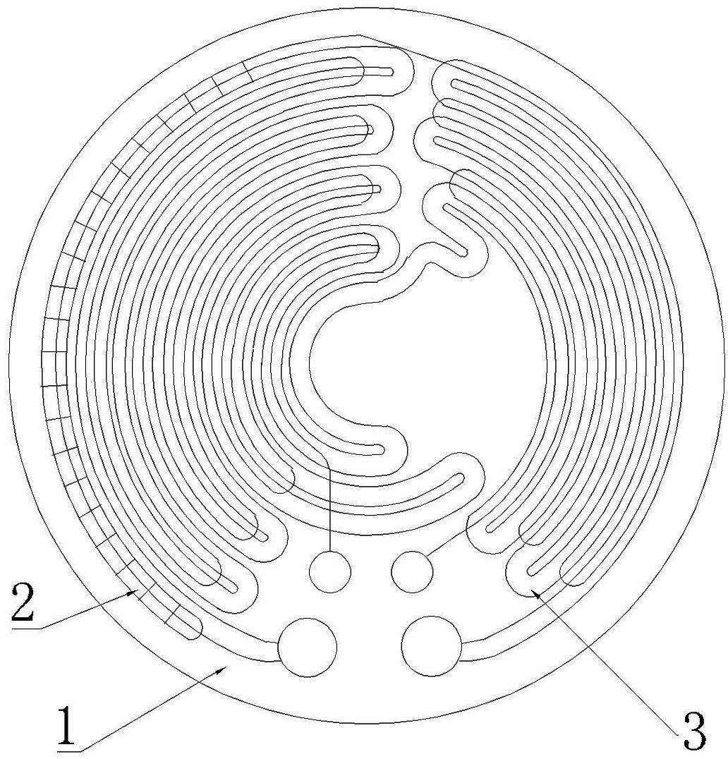 Intelligent electric-heating element with PTC (Positive Temperature Coefficient) rare-earth thick film circuit and preparation method thereof