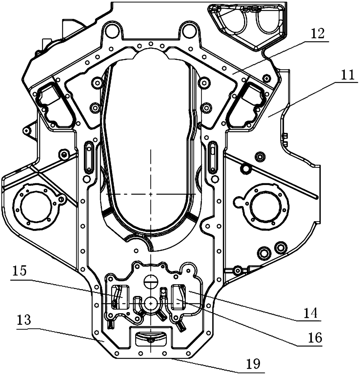 Built-in installation structure of an engine and its oil pump