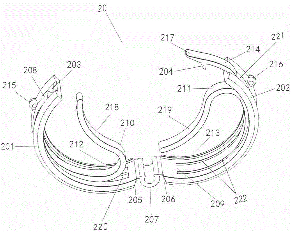 Clamp-type external catheter for male