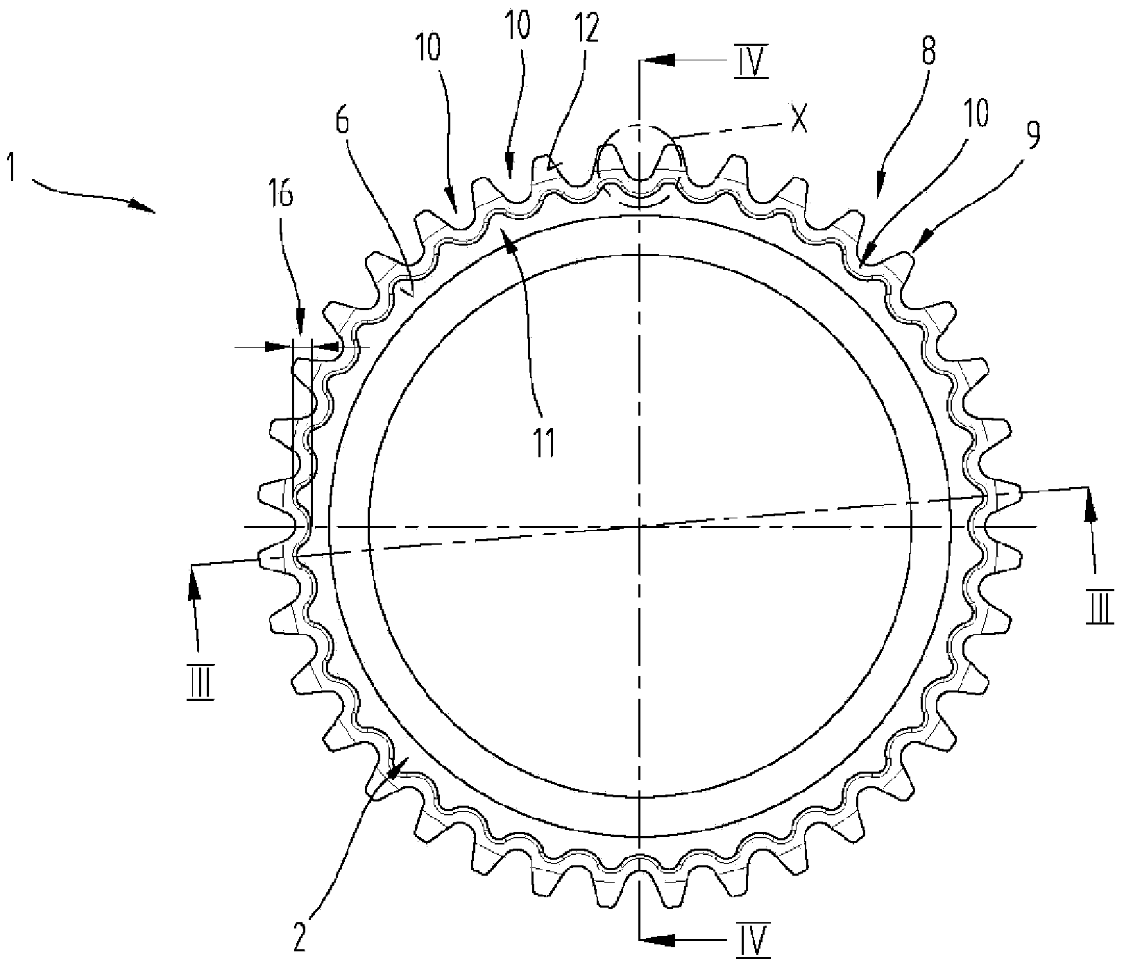 Toothed wheel