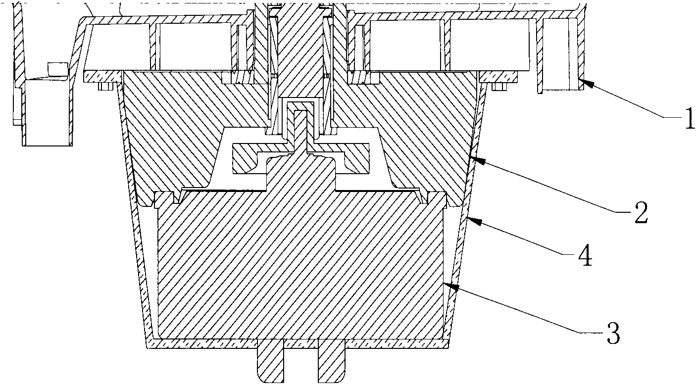 Fixation-free connection way of motor of small washing machine