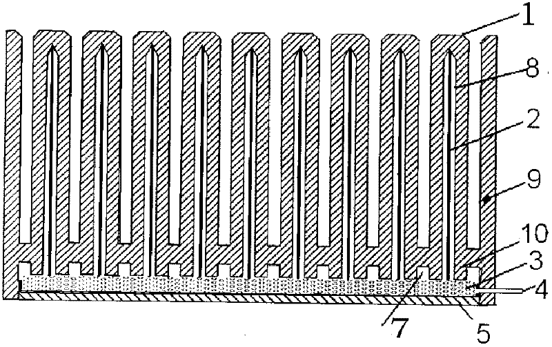 Extended integral flat heat pipe at condensation end