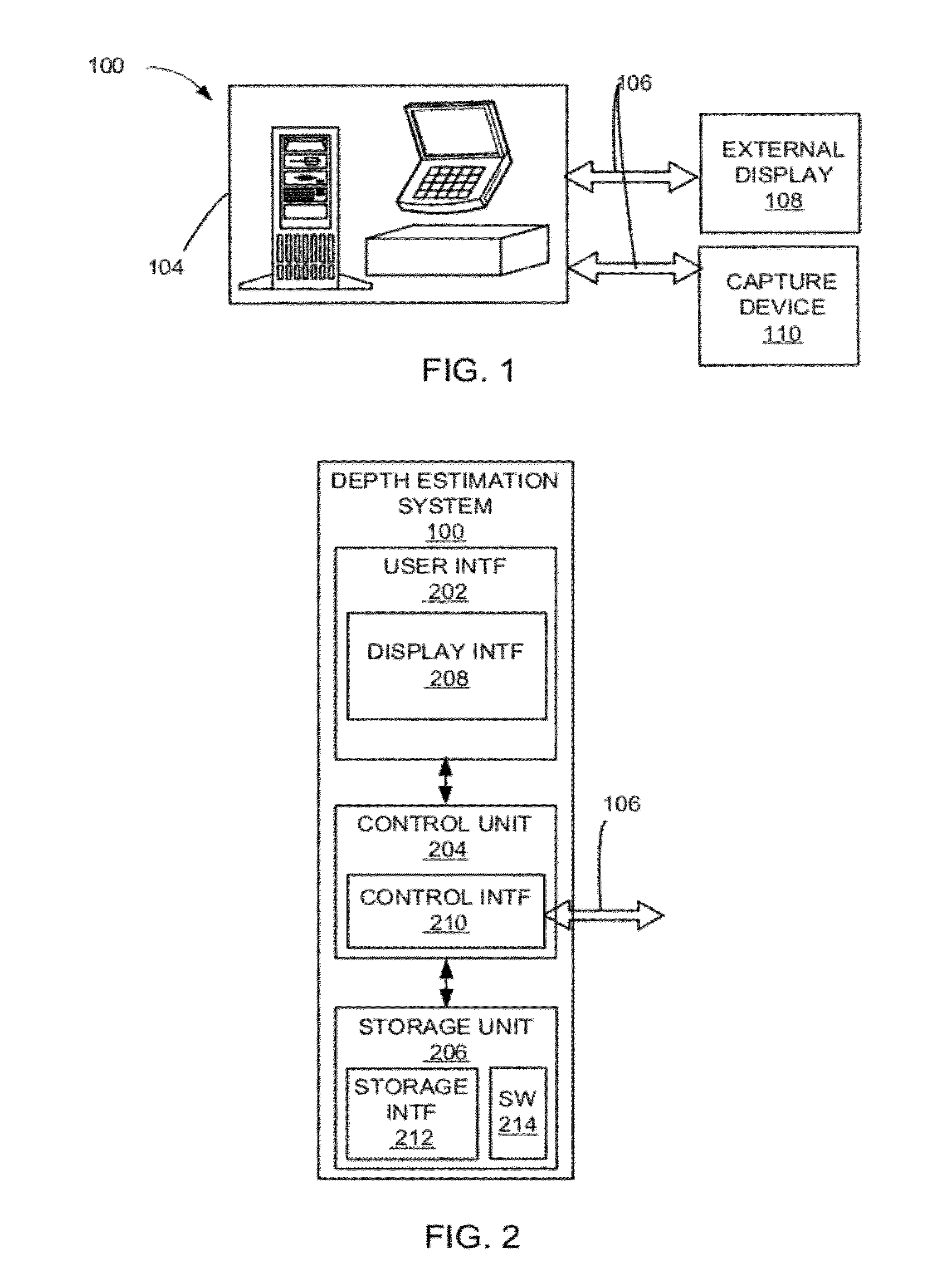 Depth estimation system for two-dimensional images and method of operation thereof