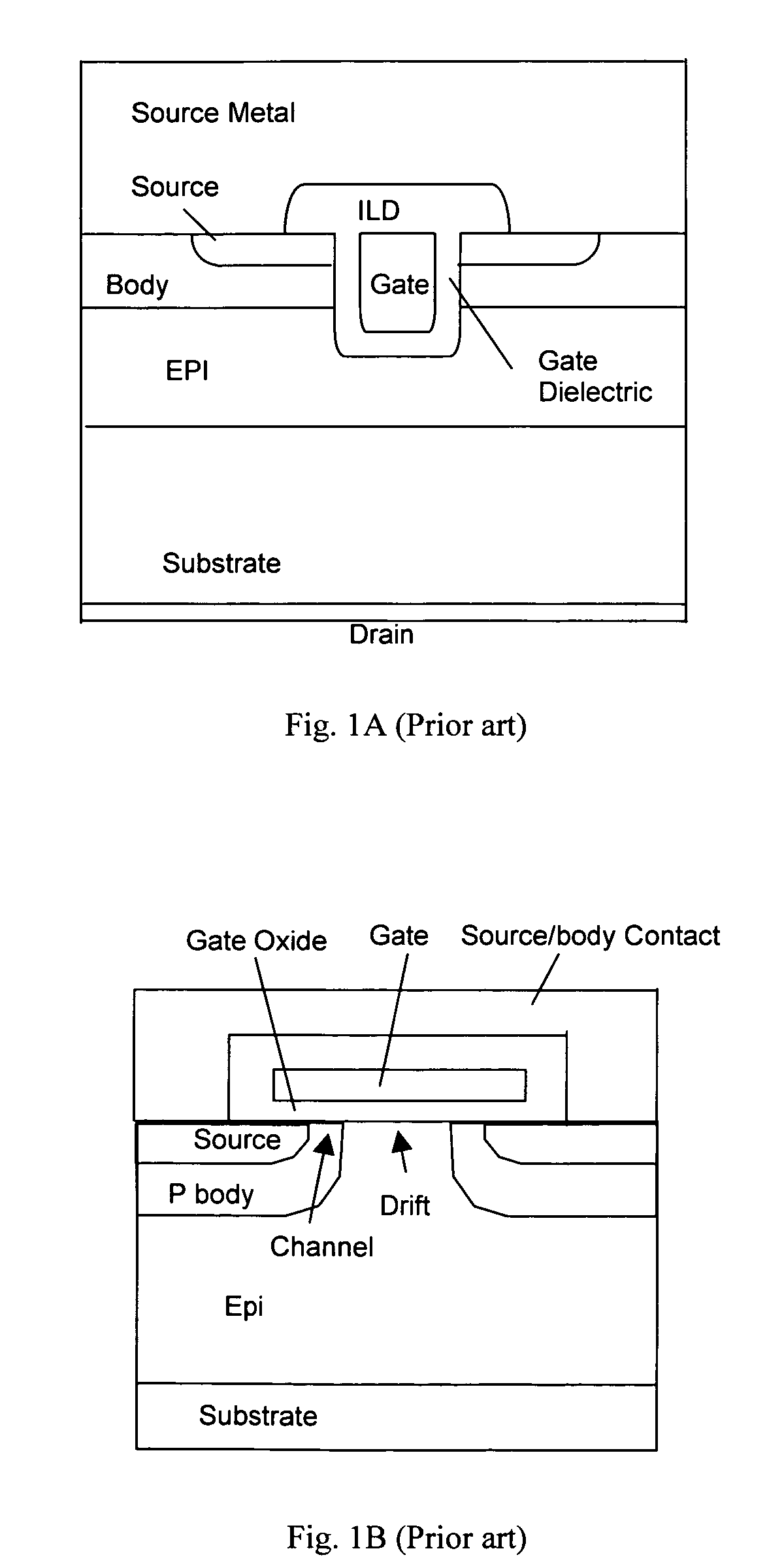 Inverted-trench grounded-source FET structure with trenched source body short electrode