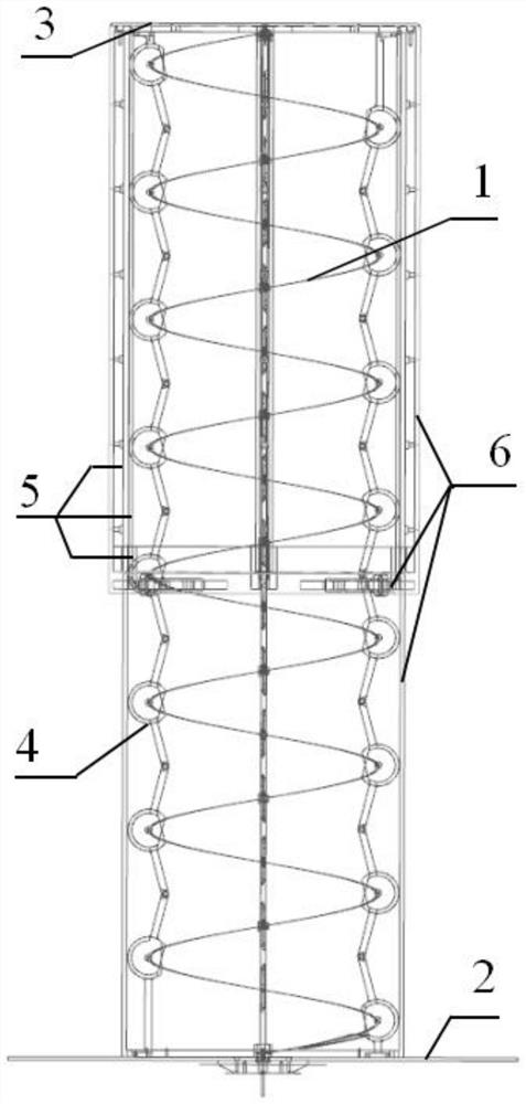 Deployable helical antenna, communication system, radar and electronic countermeasure system