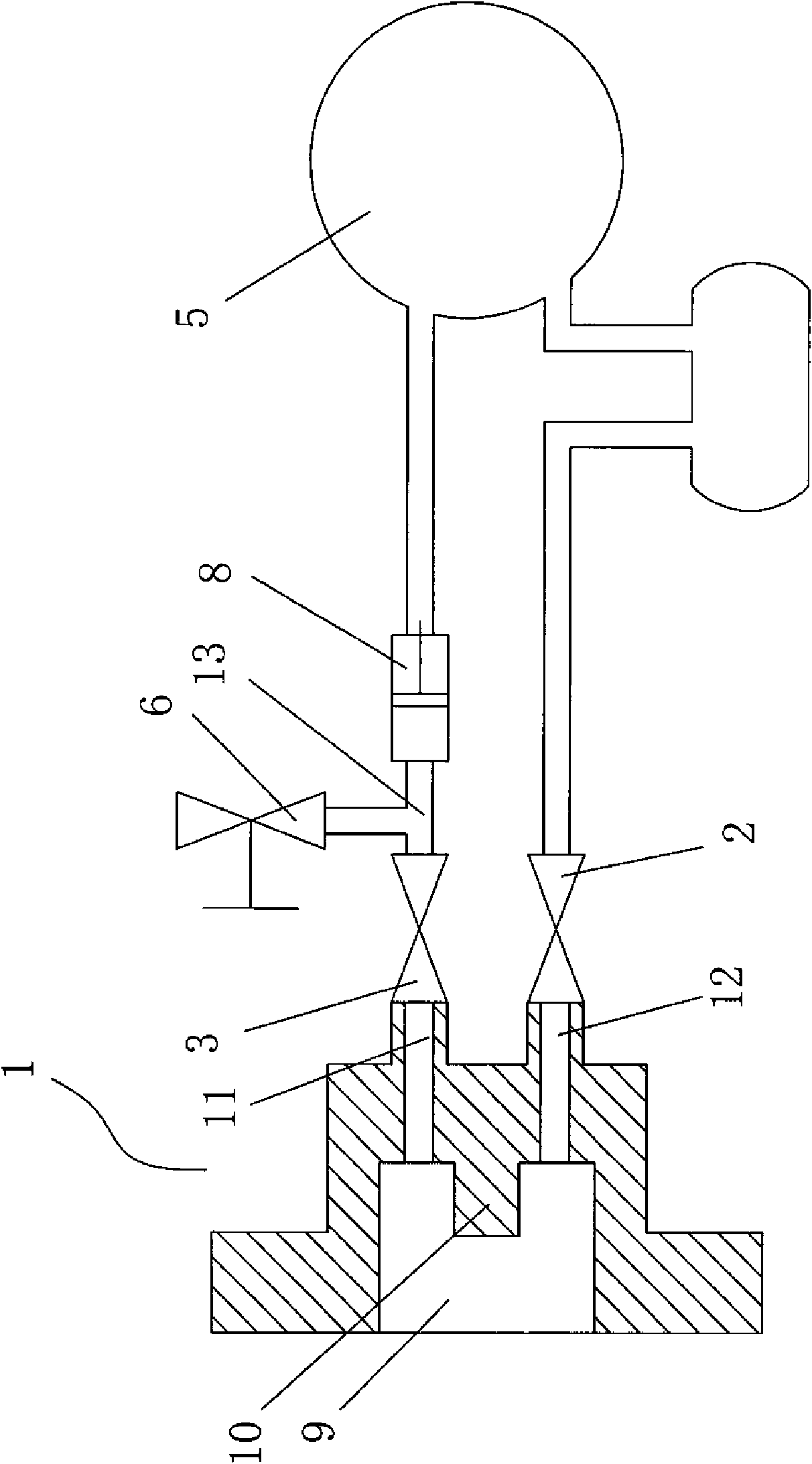 Sealing gas sampling apparatus