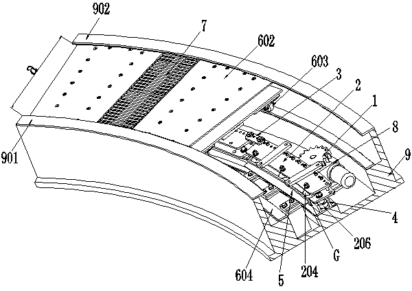 Curve rotating platform device