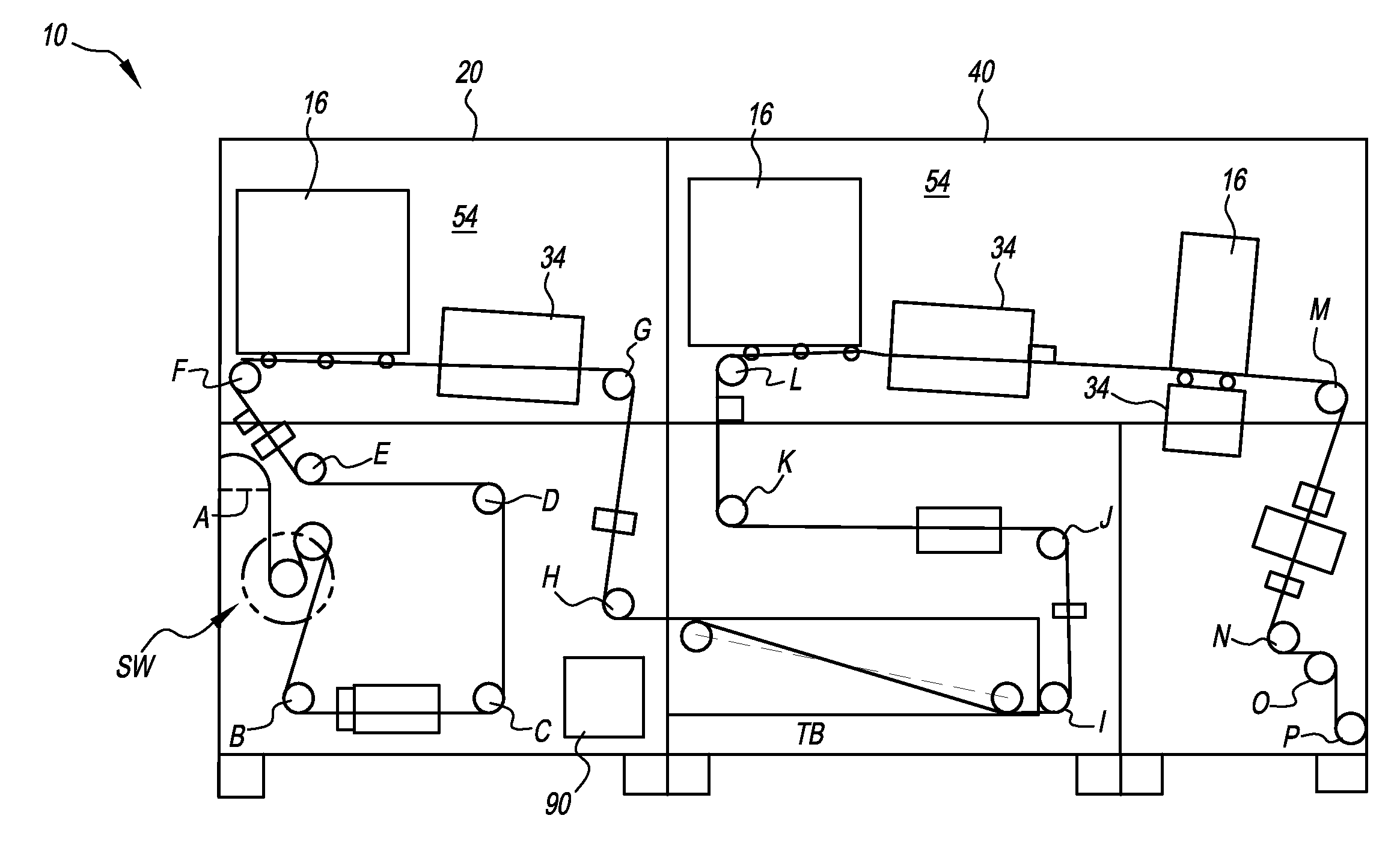 Media transport system filter mechanism