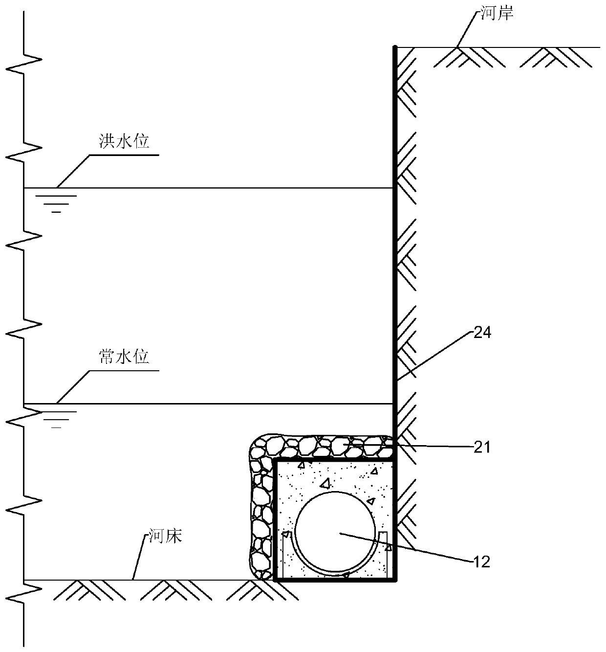 Prefabricated assembly type grating energy dissipation inspection well and sewage system suitable for being laid in riverway