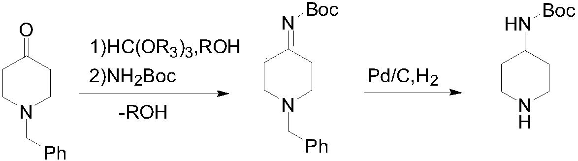 Method for preparing 4-Boc-aminopiperidine