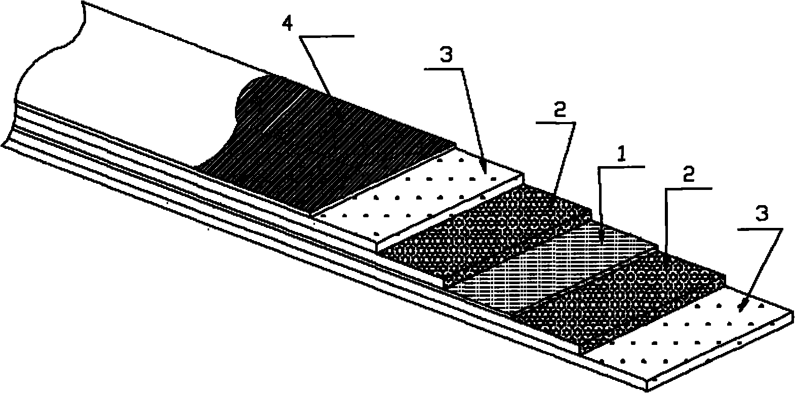 Composite plate with electromagnetic shielding and antistatic effects and production process