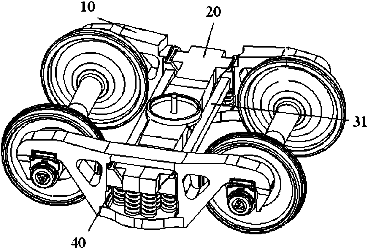 Bogie and railway vehicle with bogie