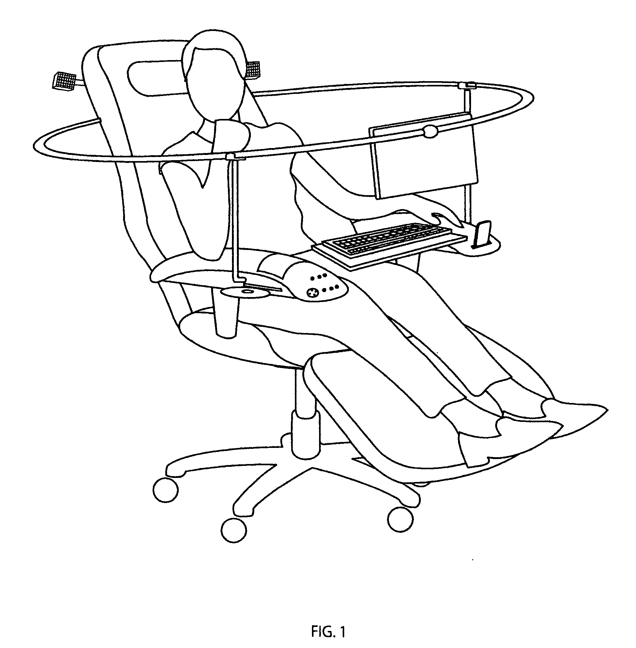 Personal space media center with throne (chair)