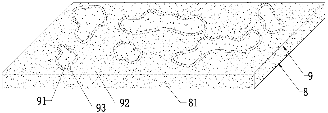 Porcelain plate containing green body texture and manufacturing method of porcelain plate