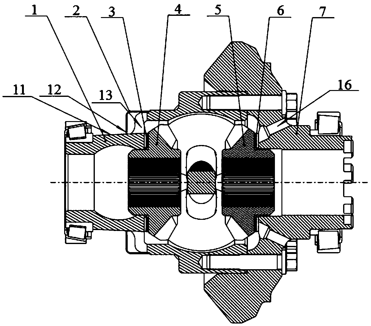 Lubricating structure of drive axle differential mechanism and drive axle differential mechanism assembly