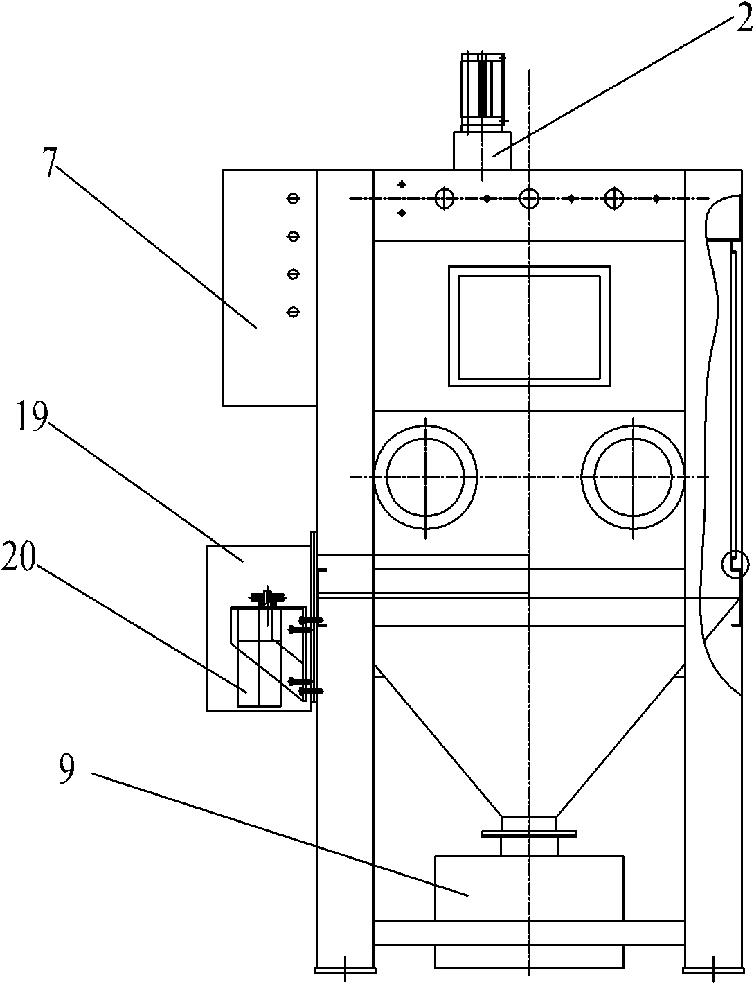 Rotary table type automatic sand-blasting machine