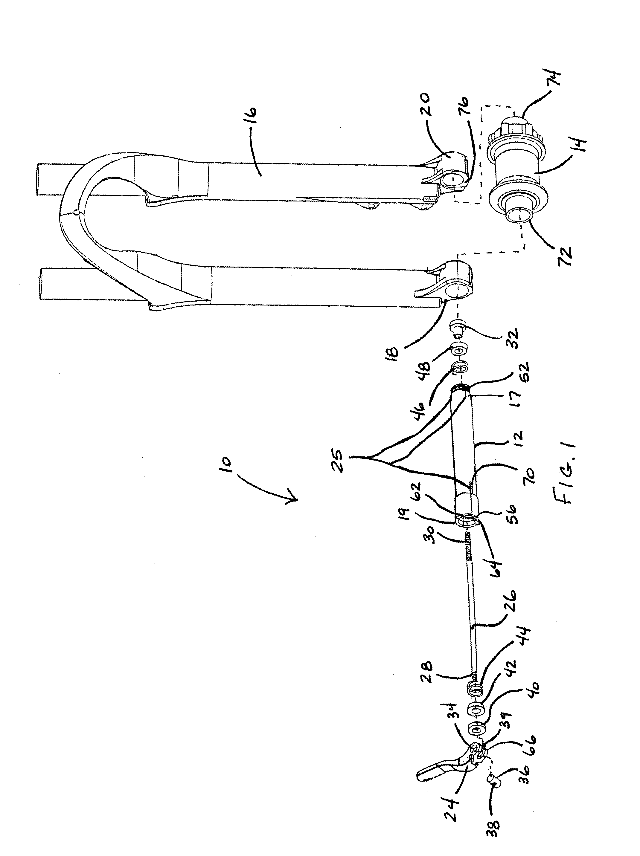 Axle assembly for mounting a wheel to a vehicle