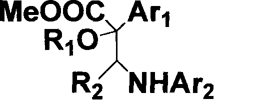 Method for synthesizing alpha-alkoxyl-beta-amino ester derivative