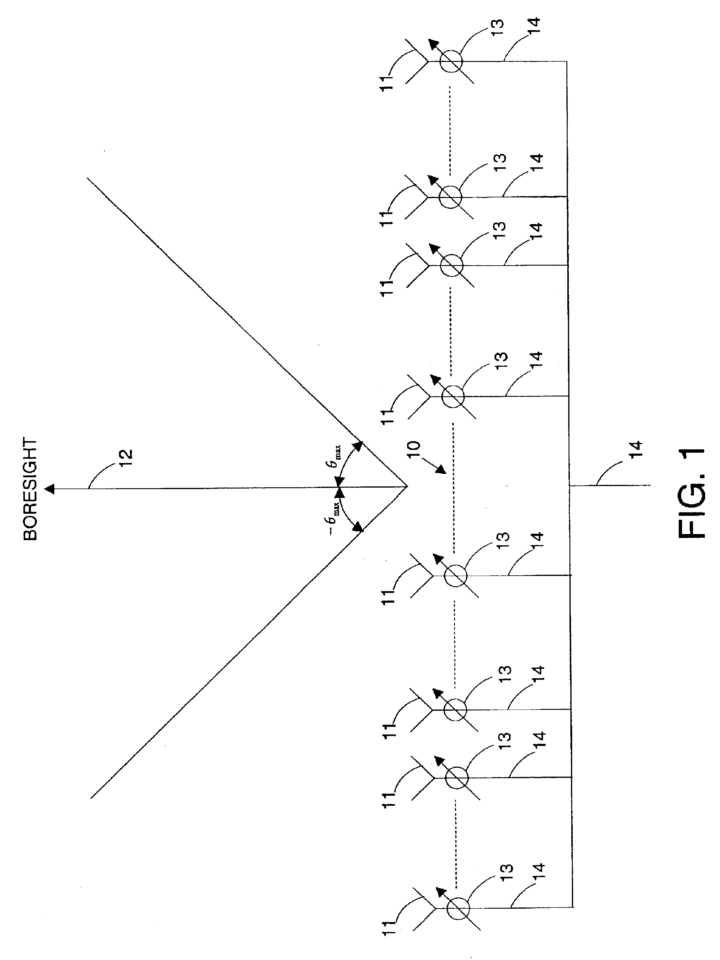 Beam broadening with maximum power in array transducers