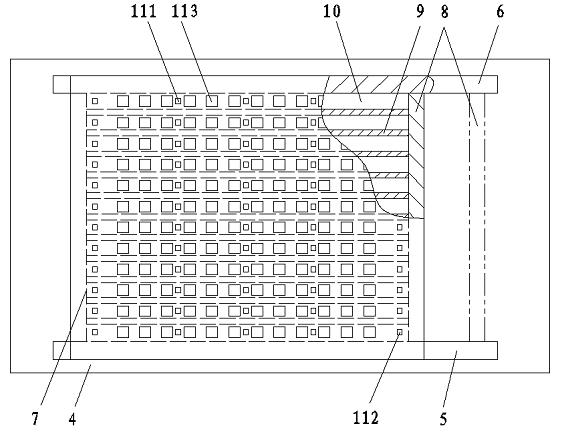 Prefabricated reinforced concrete hollow template internally provided with cross holes and molding and forming device thereof