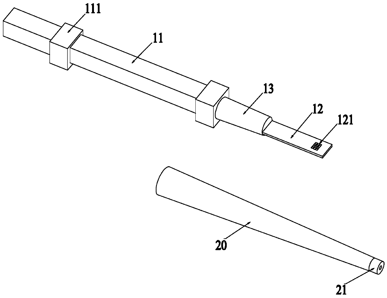 Freezing carrier rod