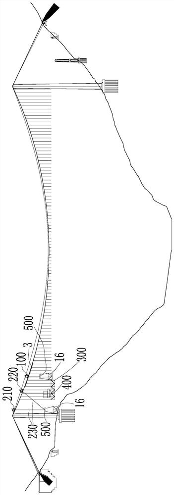 A cable-loaded crane device and installation method for installing suspension bridge stiffeners