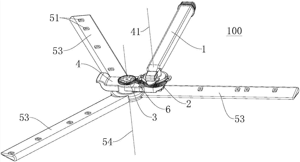 Spray arm device for dish washer and dish washer provided with spray arm device