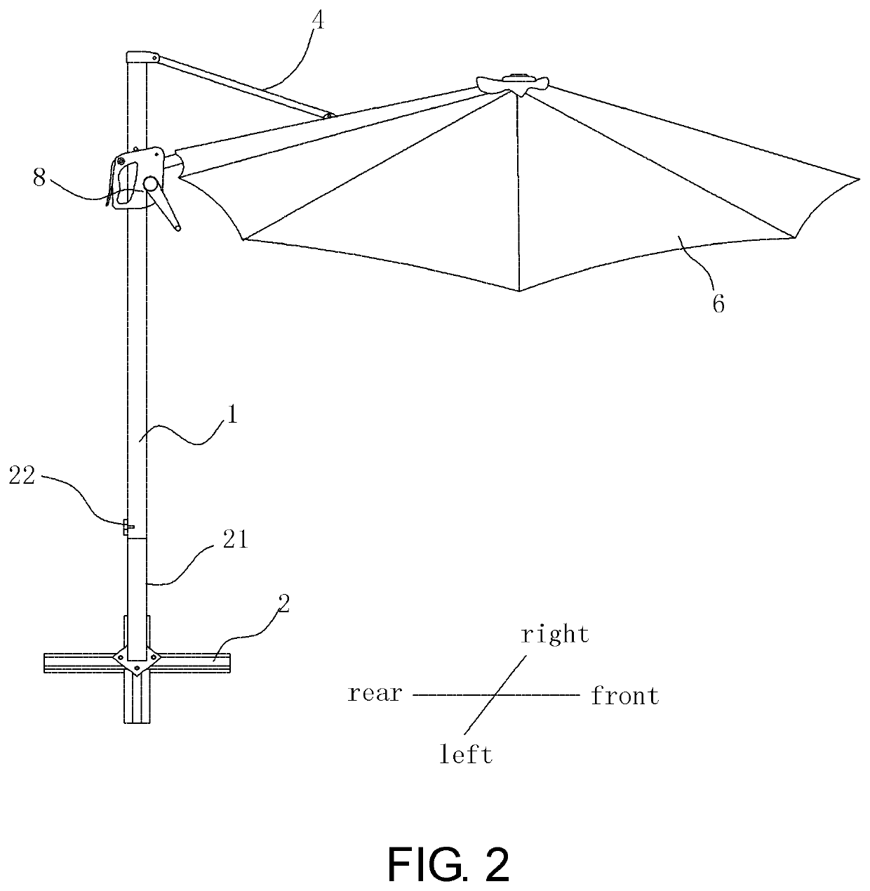 Cantilever umbrella