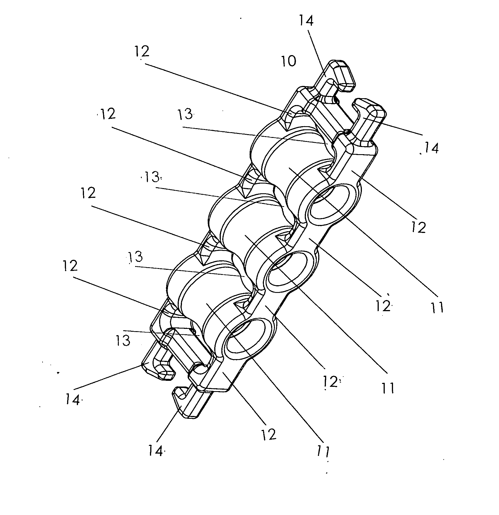 In-line tensioning and shock absorbing device