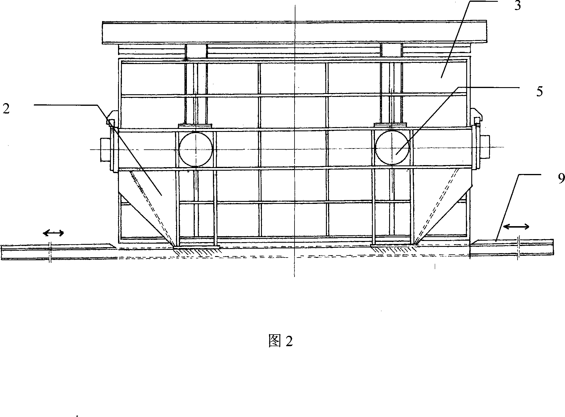 Horizontal hot pressing veneer drier