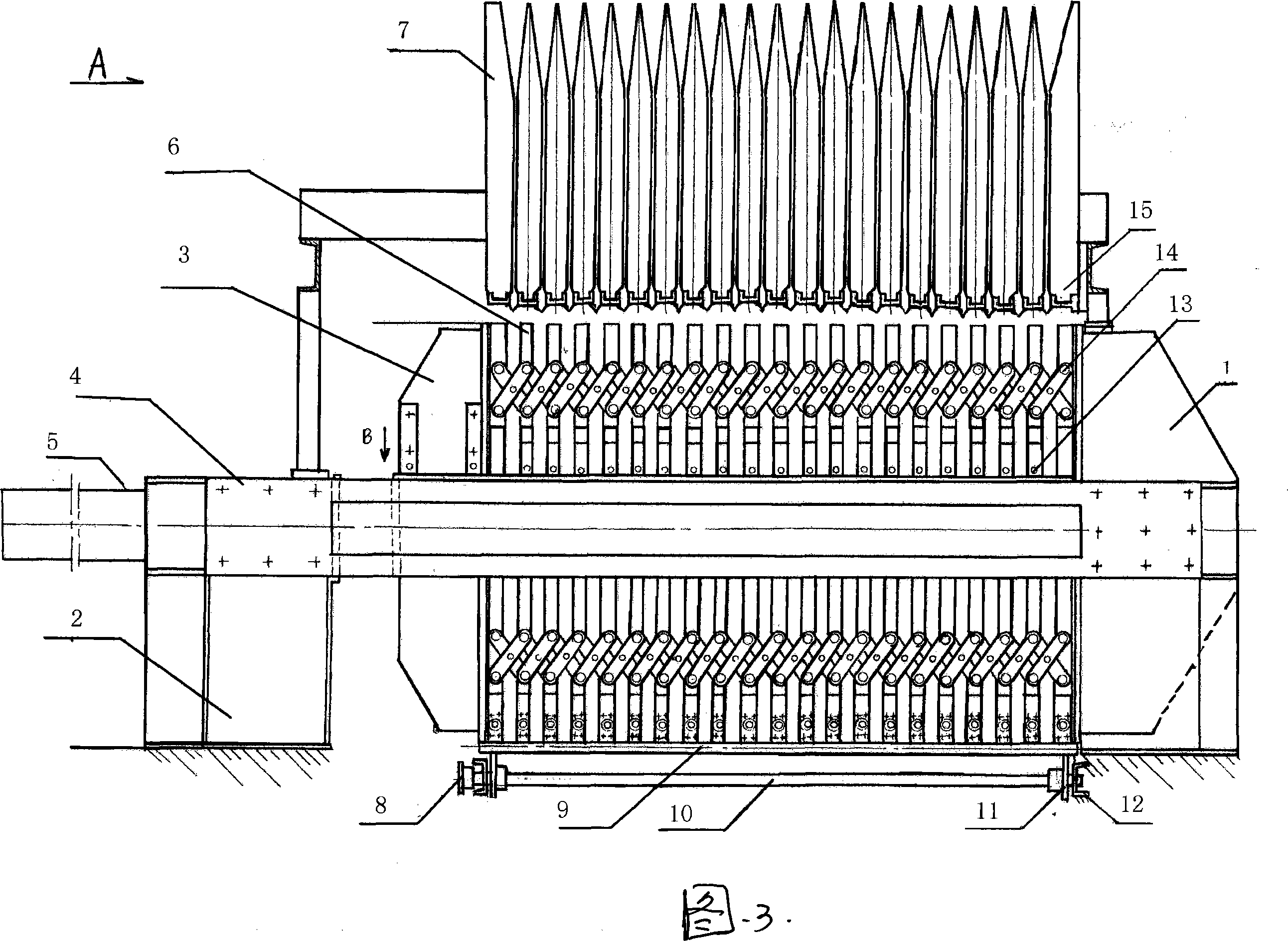 Horizontal hot pressing veneer drier