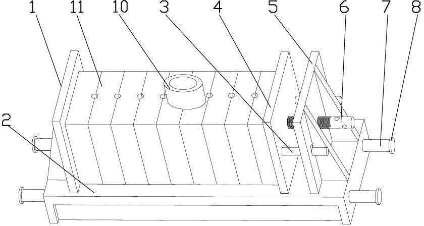 Tool for horizontal series connection casting and using method