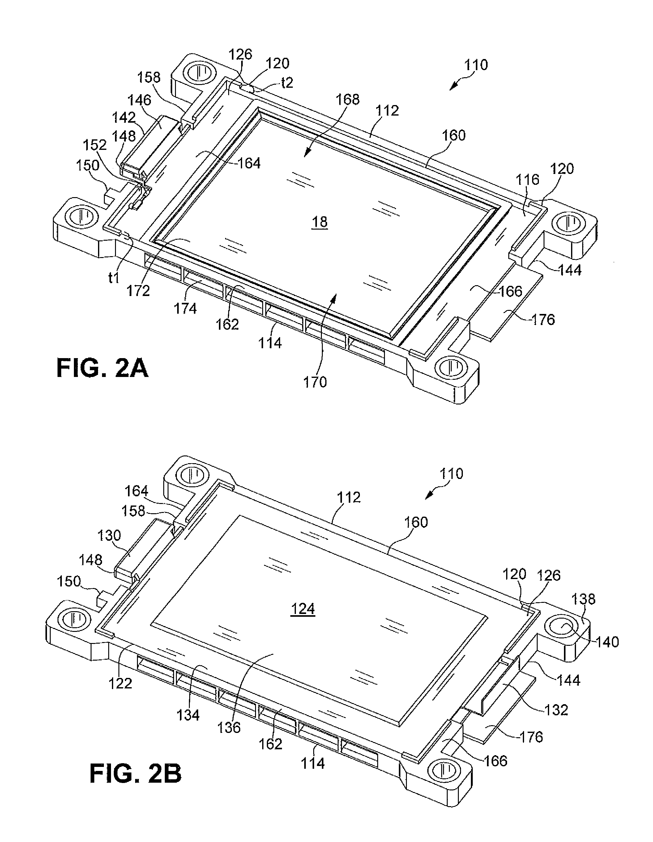 Stackable repeating frame with integrated cell sensing connection