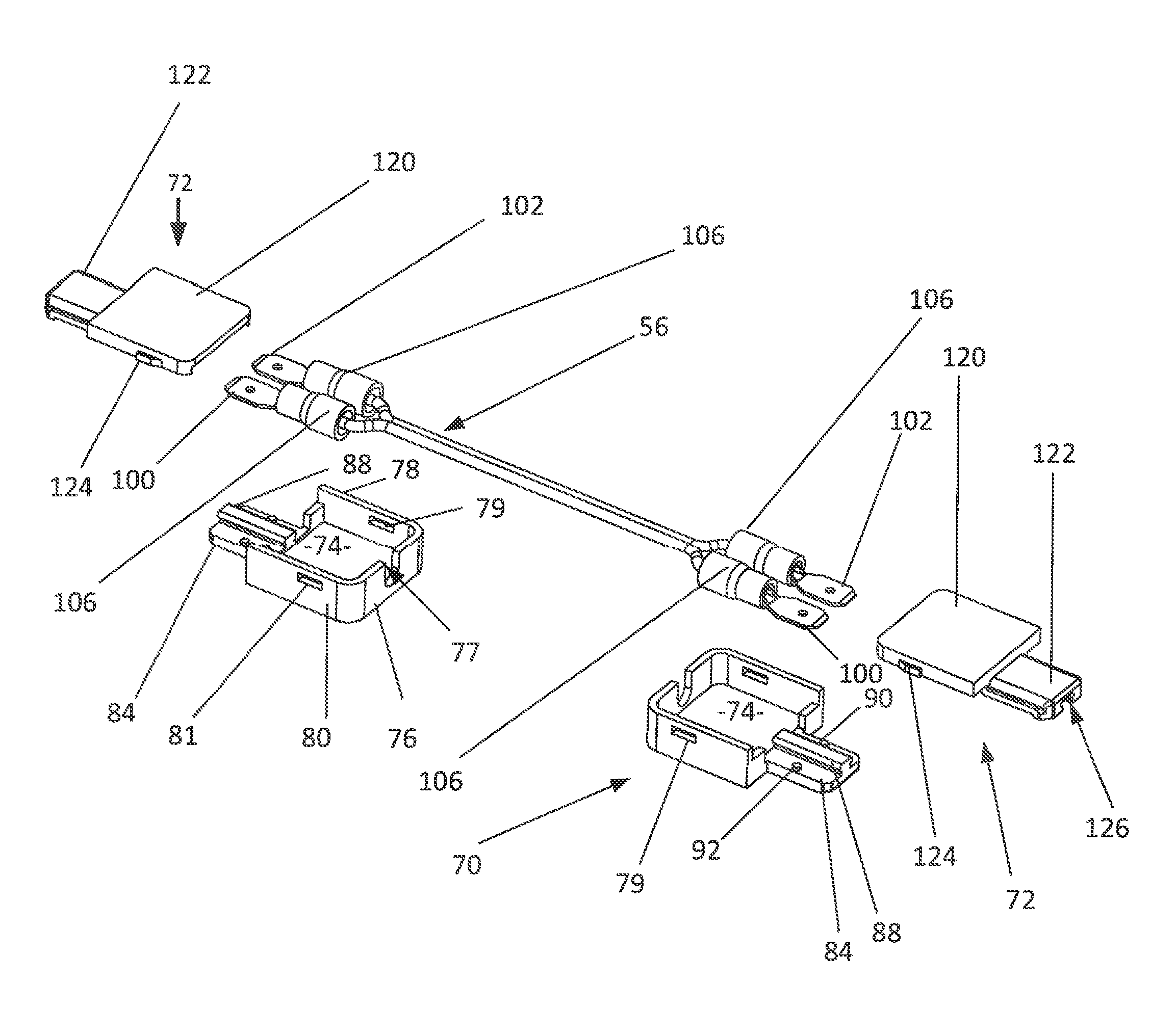 Electrical assembly for connecting components of a lighting system for illuminating store shelving