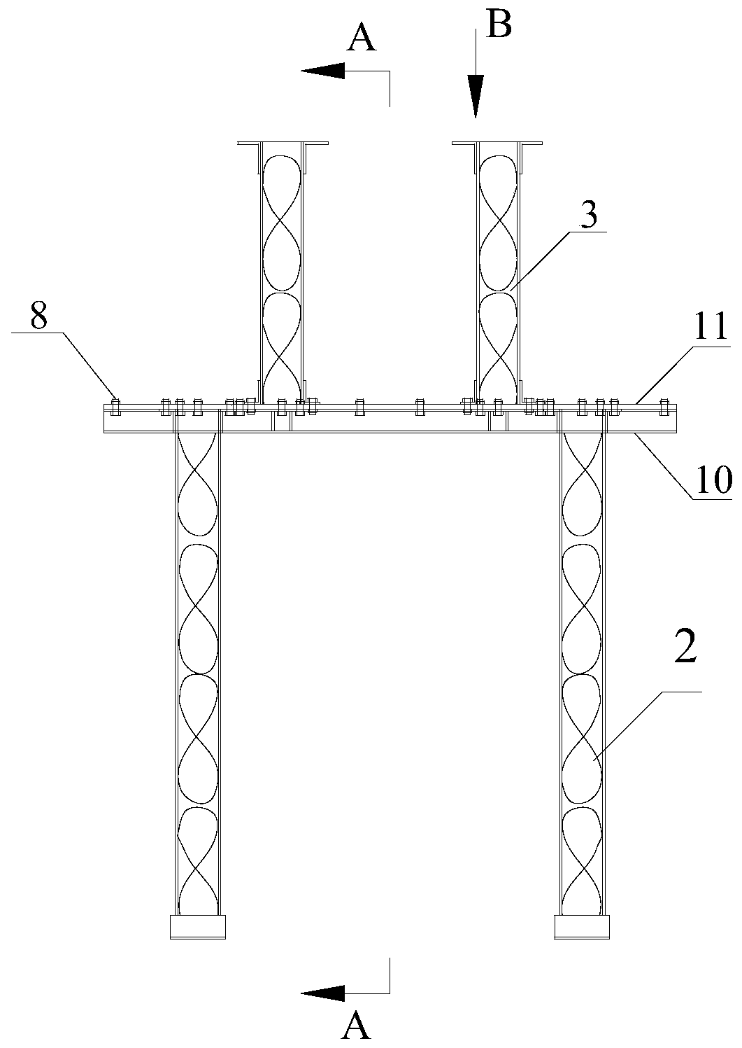 Method for processing tunnel collapse by using roof-contacted shield bracket