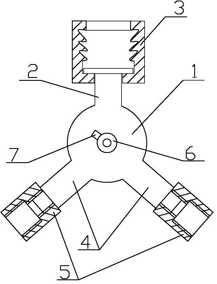 Special tee for test of sulfur hexafluoride gas and use method of tee