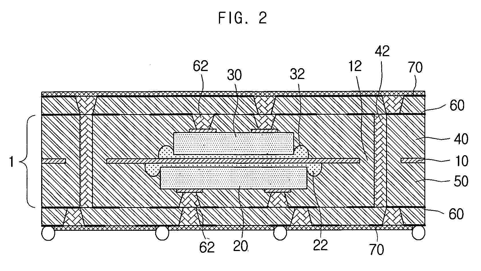 Printed circuit board having embedded electronic components and manufacturing method thereof