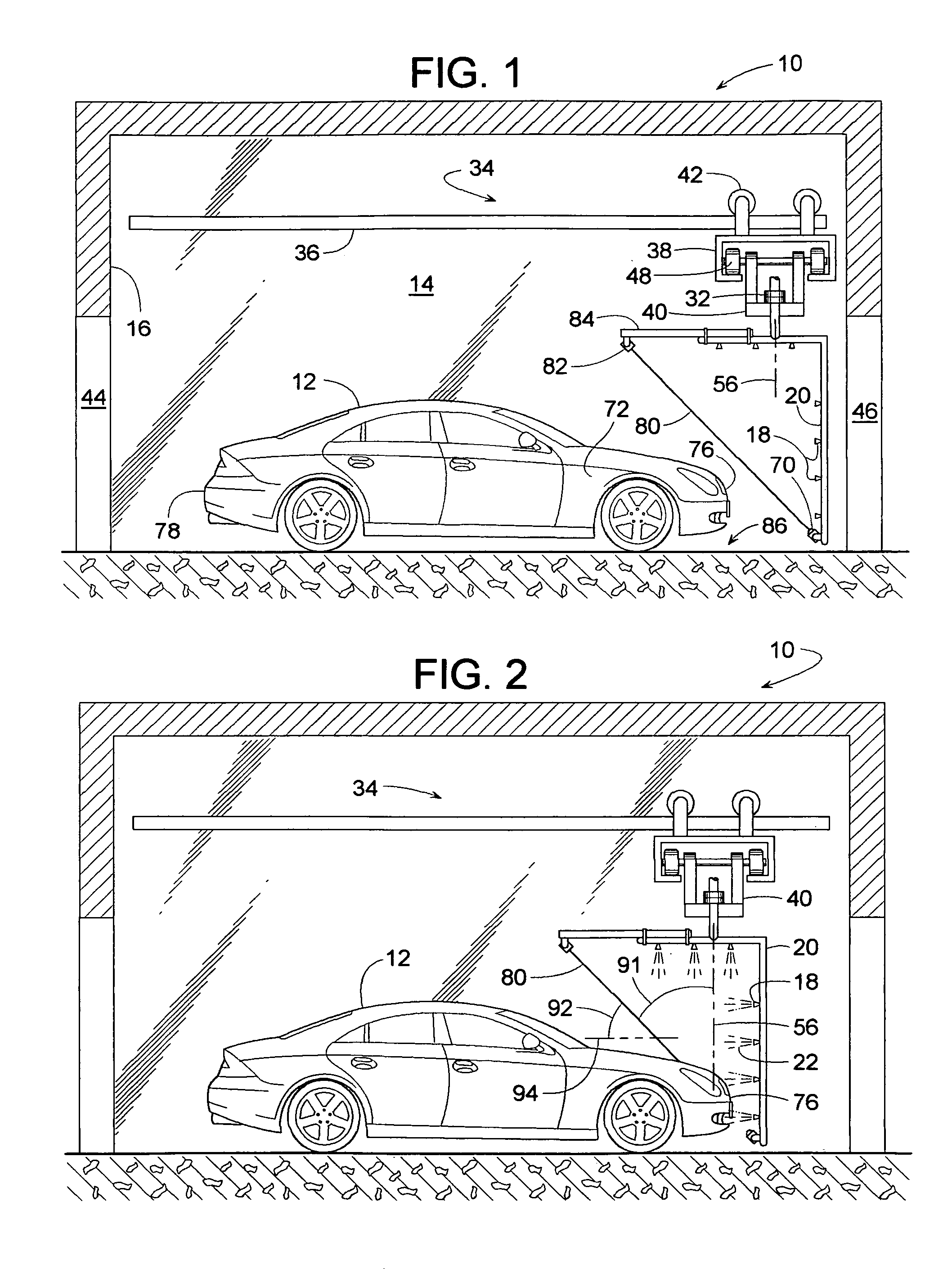 Spray arch controller for a carwash