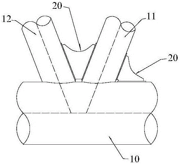 H-shaped stiffening rib structure for prolonging service life of steel pipe concrete tubular joint