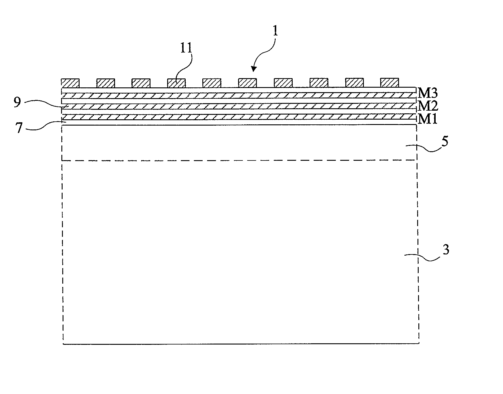 Device for detecting the thinning down of the substrate of an integrated circuit chip